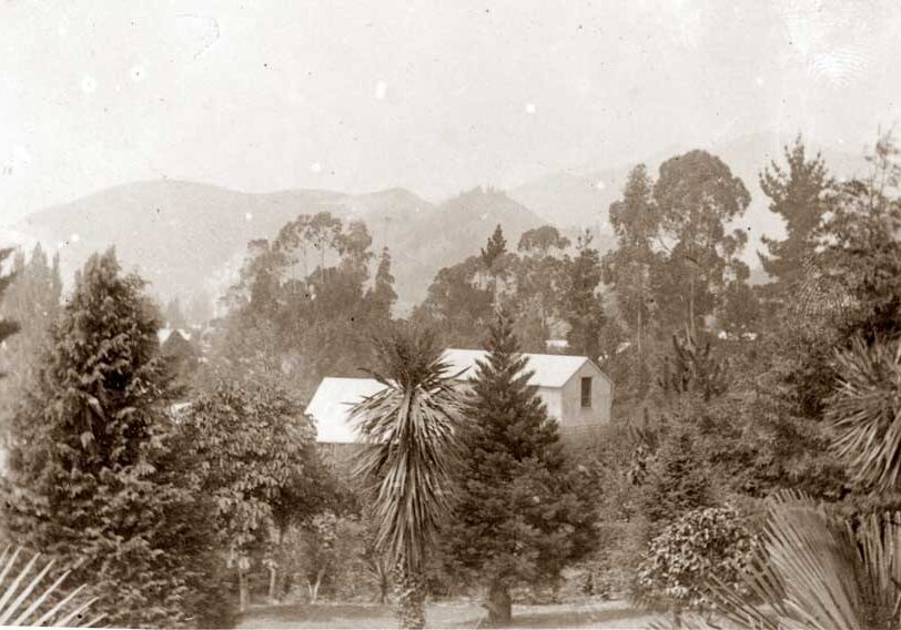 View of stables and garden from SW c1918